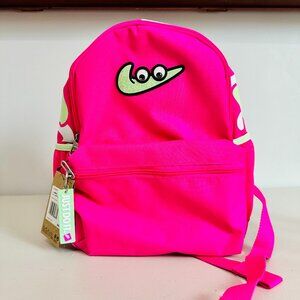NIKE GOOGLY EYES JUST DO IT SWOOSH PINK & GREEN GIRLS SMALL BACKPACK BARBIECORE